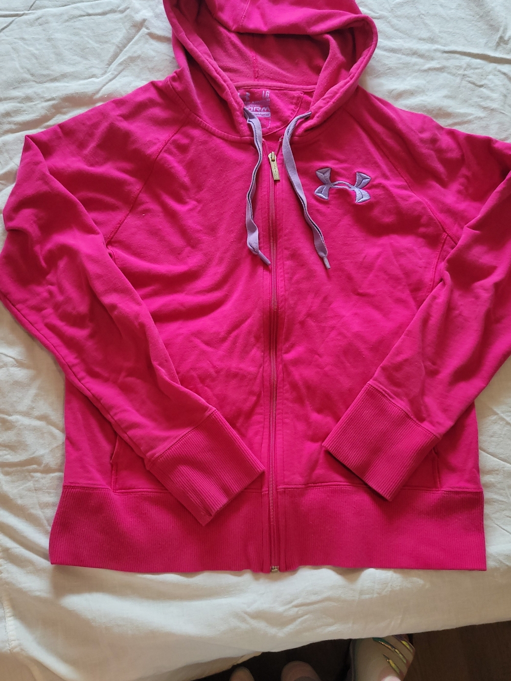 Under Armour Women's Pink Full-Zip Hooded Jacket